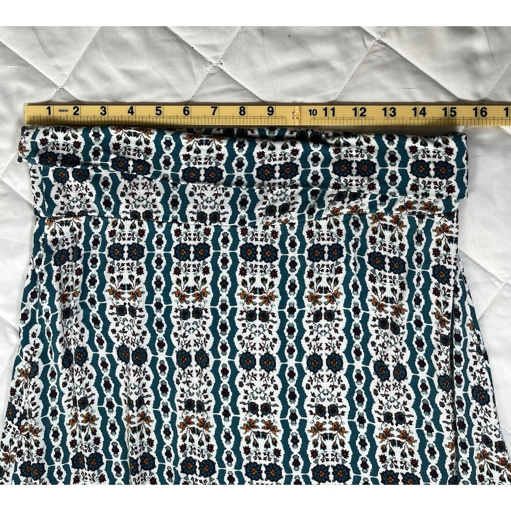 Loveappella Skirt Womens Medium Petite Boho Midi Maxi Stretch Floral Casual - Picture 4 of 10